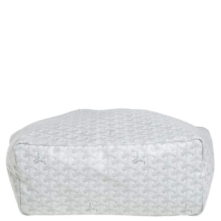 Pre Owned Goyard White Goyardine Coated Canvas St. Louis PM Tote