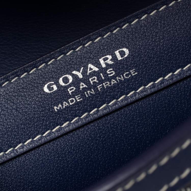 Pre Owned Goyard Blue Goyardine Coated Canvas 223 PM Shoulder Bag