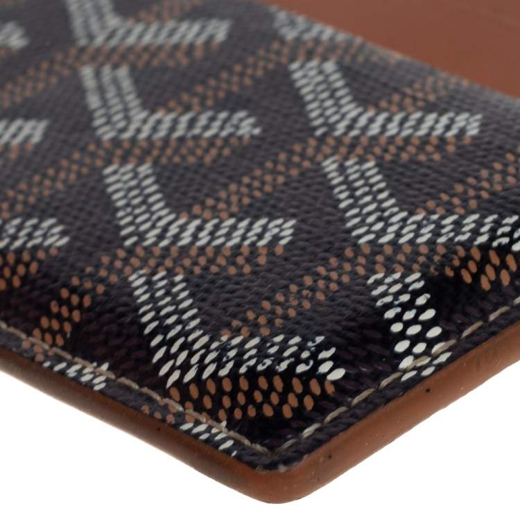 Pre Owned Goyard Brown Goyardine Coated Canvas and Leather Saint Sulpice Card Holder