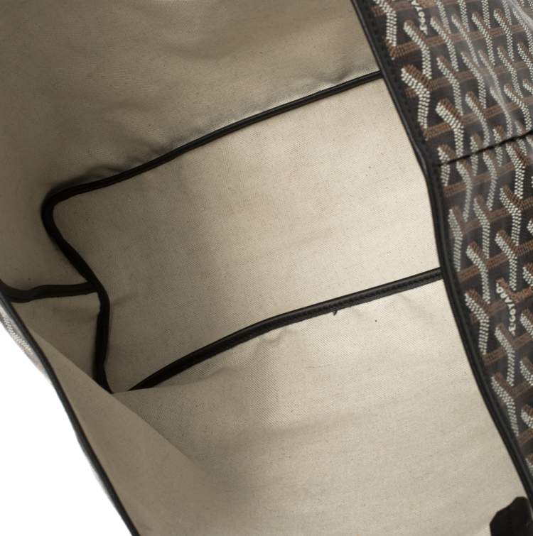 Pre Owned Goyard Black Goyardine Coated Canvas Saint Louis PM Tote