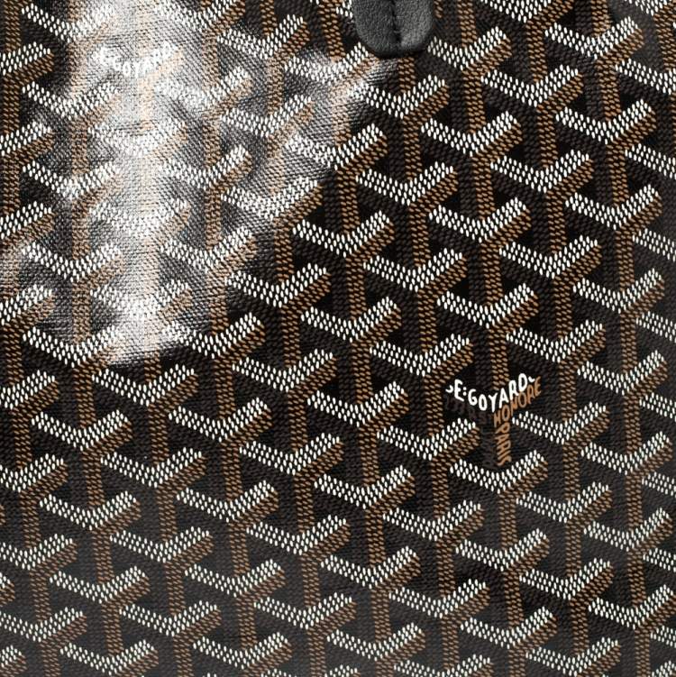 Pre Owned Goyard Black Goyardine Coated Canvas Saint Louis PM Tote