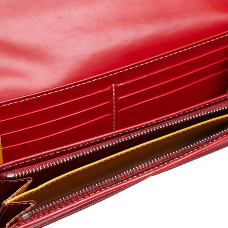 Goyard, Bags, Goyard Varenne Wallet Coated Canvas Long Red