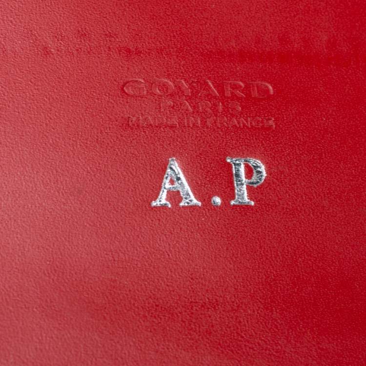 Pre Owned Goyard Red Goyardine Coated Canvas Varenne Continental Wallet