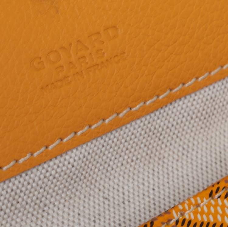 Pre Owned Goyard Yellow Goyardine Coated Canvas St. Louis PM Tote