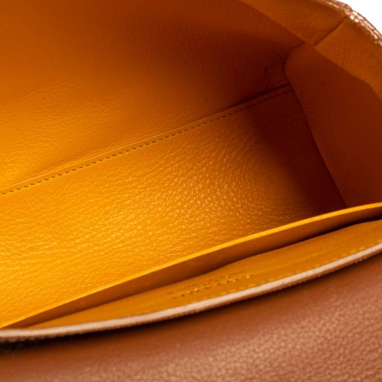 Pre Owned Goyard Brown Goyardine Canvas and Leather Mini Saigon Top Handle Bag