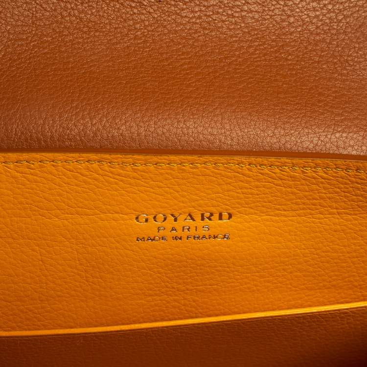 Pre Owned Goyard Brown Goyardine Canvas and Leather Mini Saigon Top Handle Bag