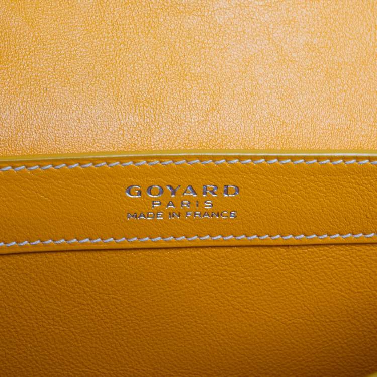 Pre Owned Goyard Mustard Goyardine Coated Canvas 223 PM Shoulder Bag