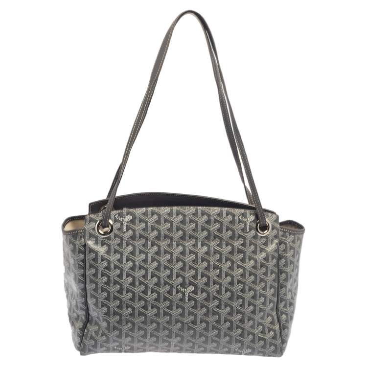 Pre Owned Goyard Grey Goyardine Coated Canvas  2019 Sac Rouette PM Bag