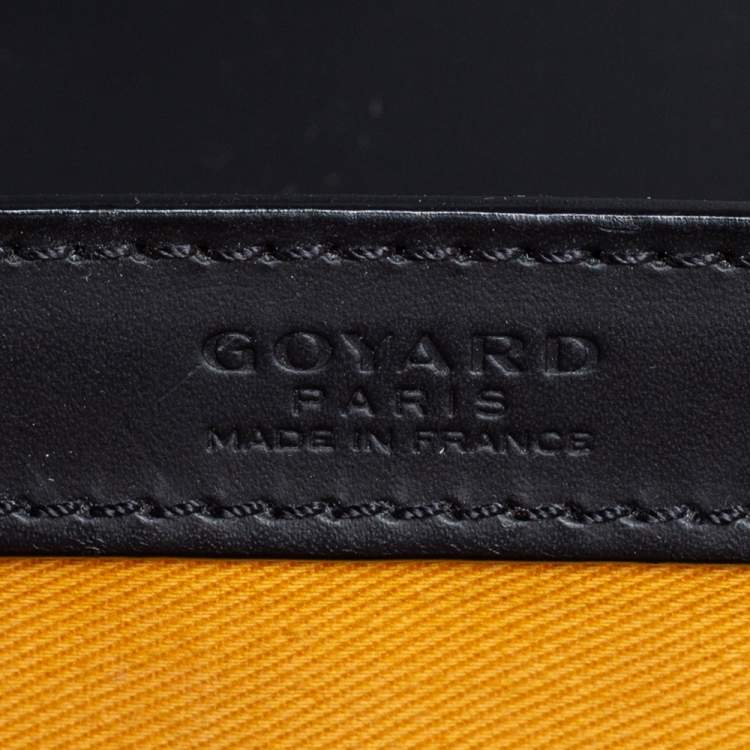 Pre Owned Goyard Black Coated Canvas and Leather PM Saigon Top Handle Bag