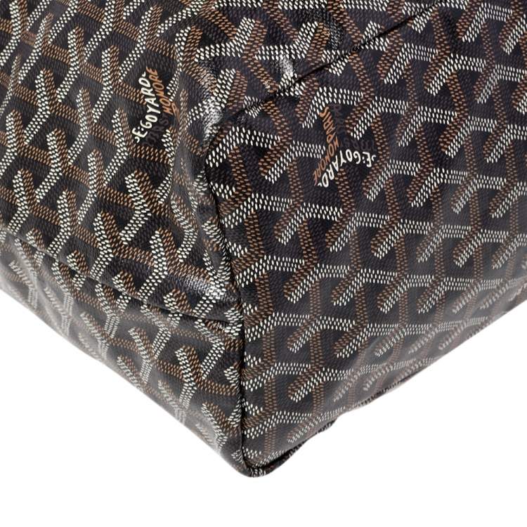 مملوكة مسبقًا Goyard Black Goyardine Coated Canvas St. Louis PM Tote