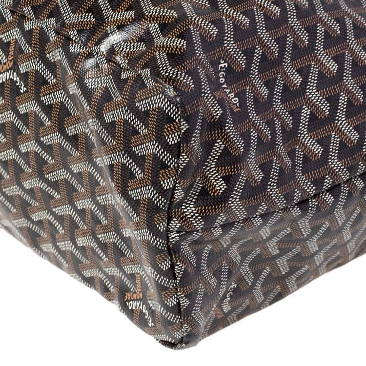 مملوكة مسبقًا Goyard Black Goyardine Coated Canvas St. Louis PM Tote