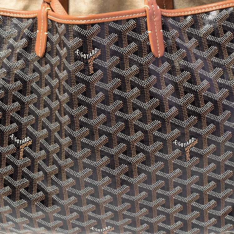 مملوكة مسبقًا Goyard Black Goyardine Coated Canvas St. Louis PM Tote