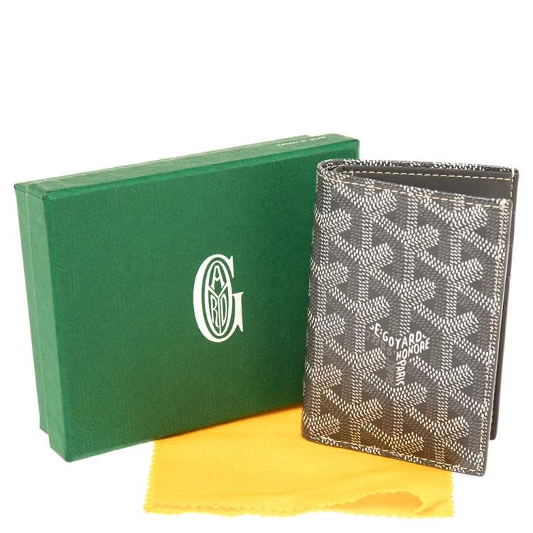 Pre Owned Goyard Grey Goyardine Coated Canvas St. Marc Bifold Card Holder 