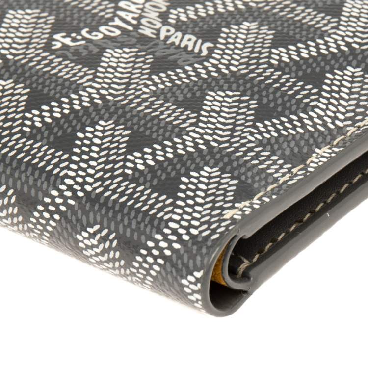 Pre Owned Goyard Grey Goyardine Coated Canvas St. Marc Bifold Card Holder 