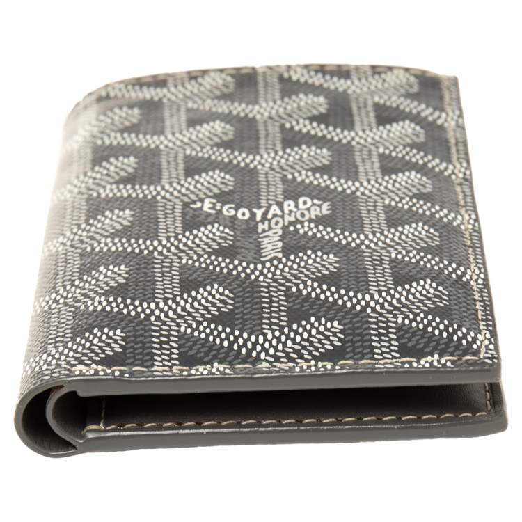 Pre Owned Goyard Grey Goyardine Coated Canvas St. Marc Bifold Card Holder 