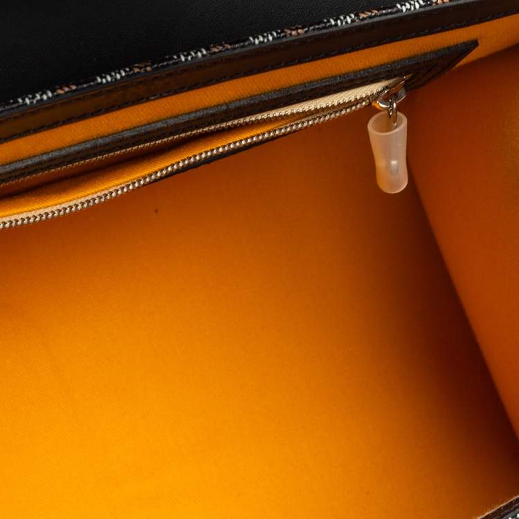 Pre Owned Goyard Black Goyardine Coated Canvas and Leather Saigon MM Top Handle Bag