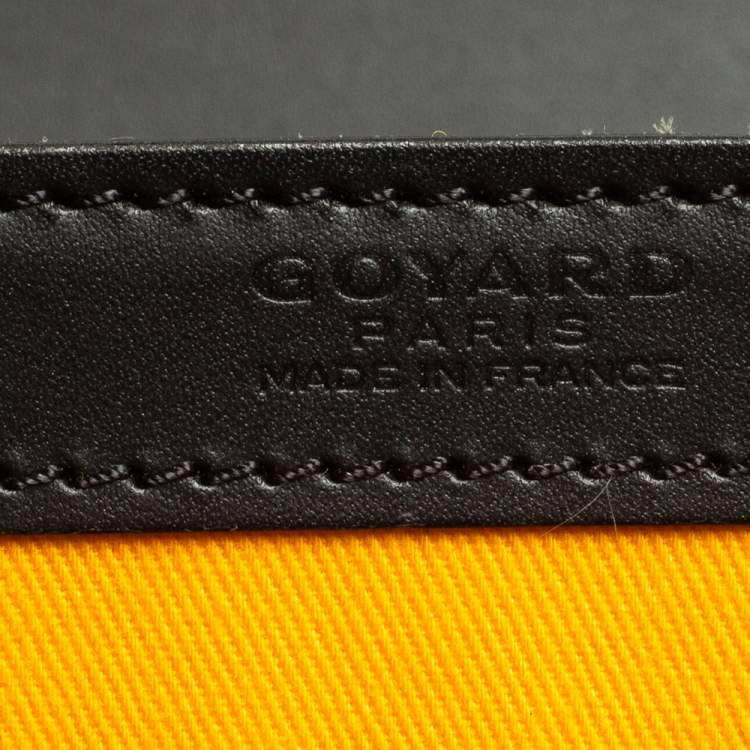 Pre Owned Goyard Black Goyardine Coated Canvas and Leather Saigon MM Top Handle Bag