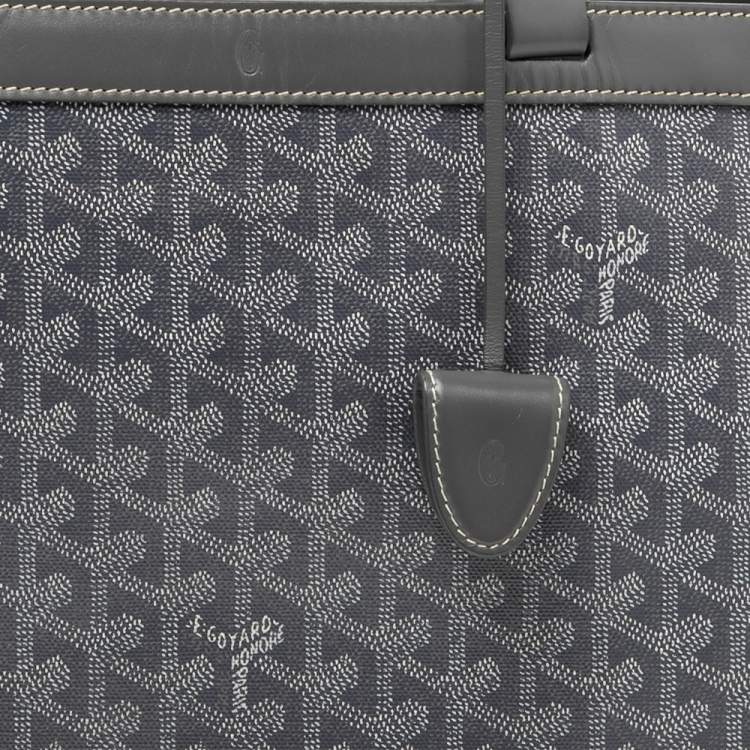 Pre Owned Goyard Grey Goyardine Coated Canvas and Leather Bellechasse PM Tote