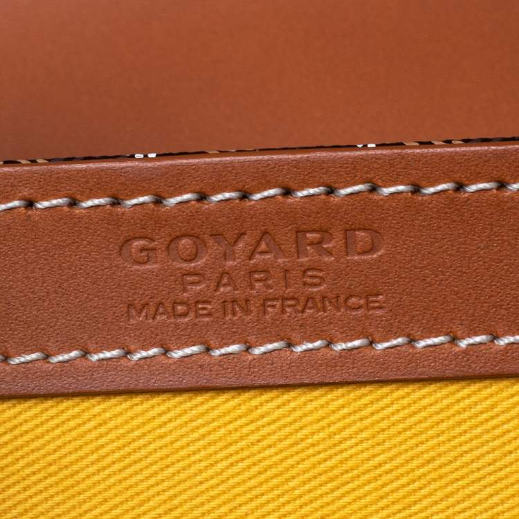 Pre Owned Goyard Brown Goyardine Coated Canvas and Leather Saigon MM Top Handle Bag