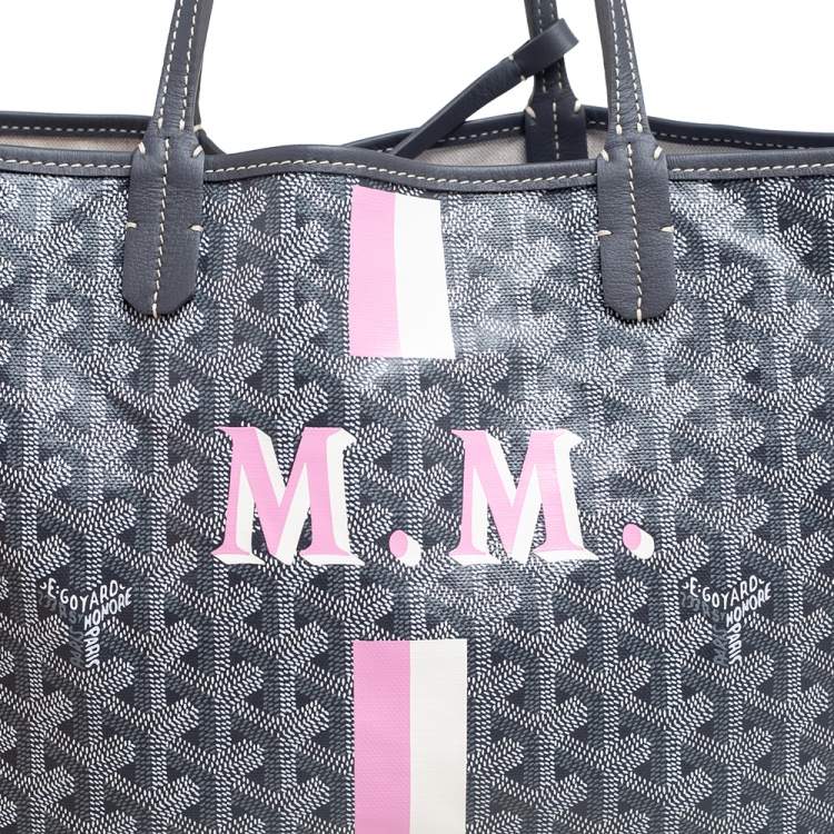 Pre Owned Goyard Grey Goyardine Coated Canvas Saint Louis PM Tote