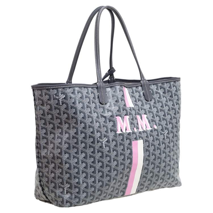 Pre Owned Goyard Grey Goyardine Coated Canvas Saint Louis PM Tote