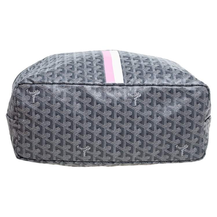 Pre Owned Goyard Grey Goyardine Coated Canvas Saint Louis PM Tote