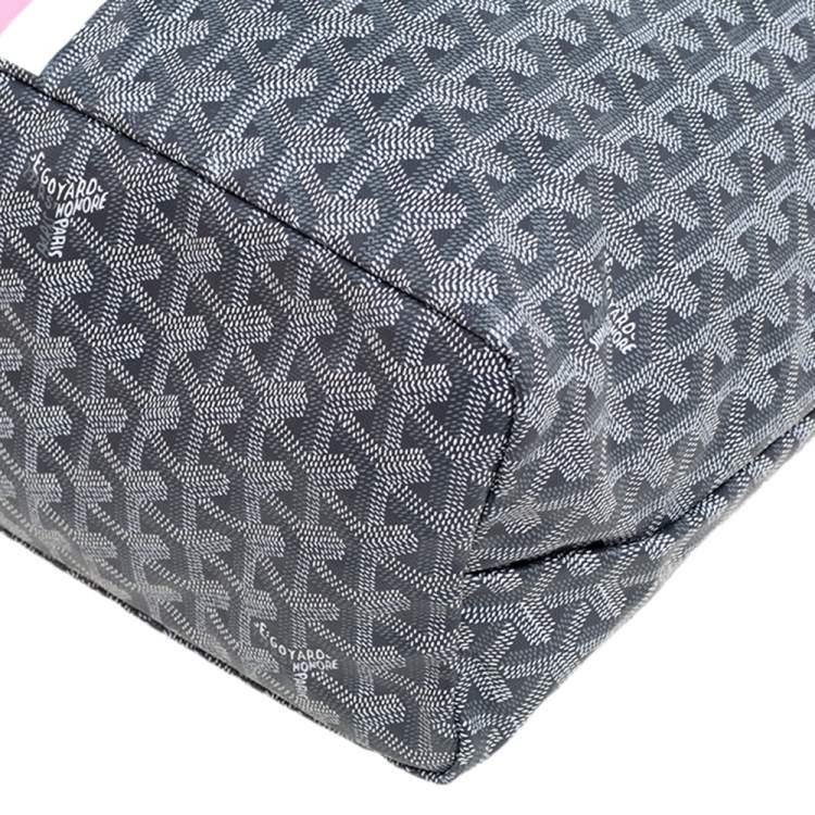 Pre Owned Goyard Grey Goyardine Coated Canvas Saint Louis PM Tote