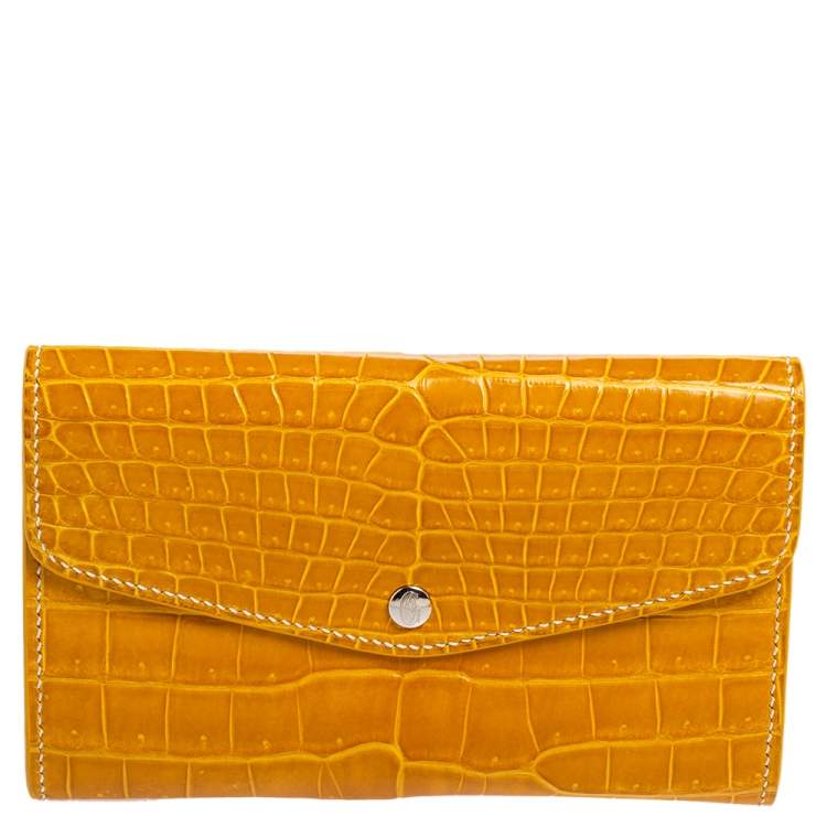 Pre Owned Goyard Red/Mustard Crocodile 223 PM Bag