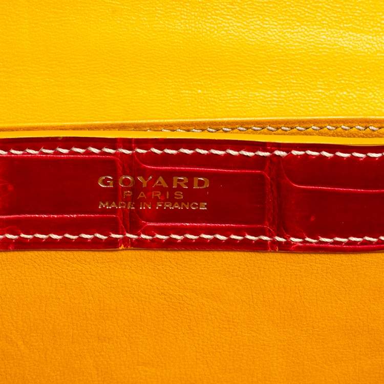 Pre Owned Goyard Red/Mustard Crocodile 223 PM Bag