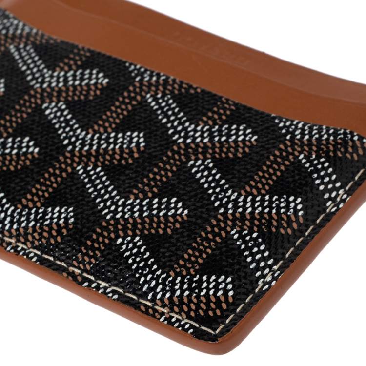 Pre Owned Goyard Brown Goyardine Coated Canvas and Leather Saint Sulpice Card Holder