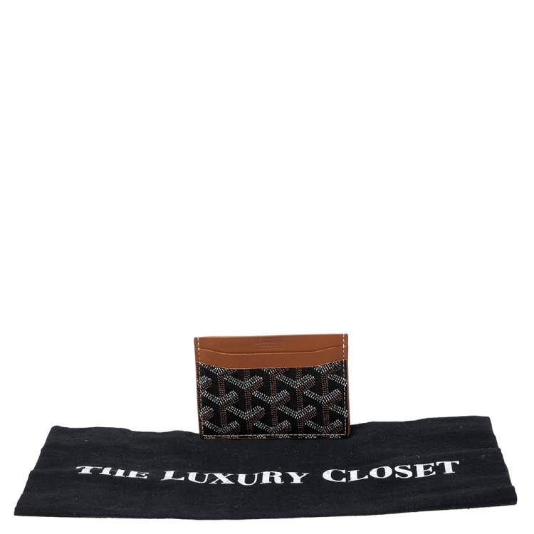 Pre Owned Goyard Brown Goyardine Coated Canvas and Leather Saint Sulpice Card Holder