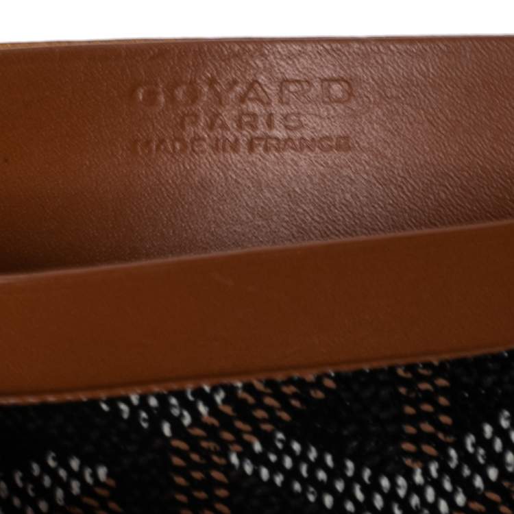 Pre Owned Goyard Brown Goyardine Coated Canvas and Leather Saint Sulpice Card Holder