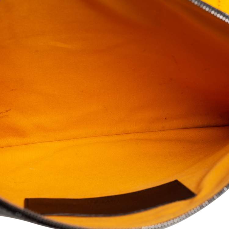 Pre Owned Goyard Brown Goyardine Coated Canvas Senat MM Clutch