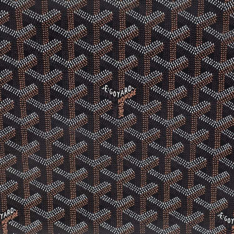 Pre Owned Goyard Brown Goyardine Coated Canvas Senat MM Clutch