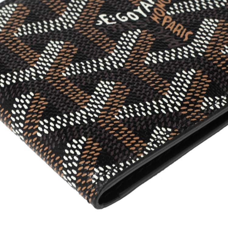 Pre Owned Goyard Black Goyardine Coated Canvas Victoire Bifold Card Holder