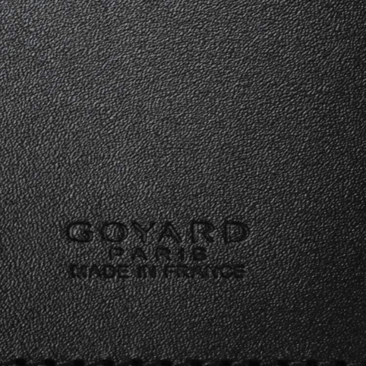 Pre Owned Goyard Black Goyardine Coated Canvas Victoire Bifold Card Holder