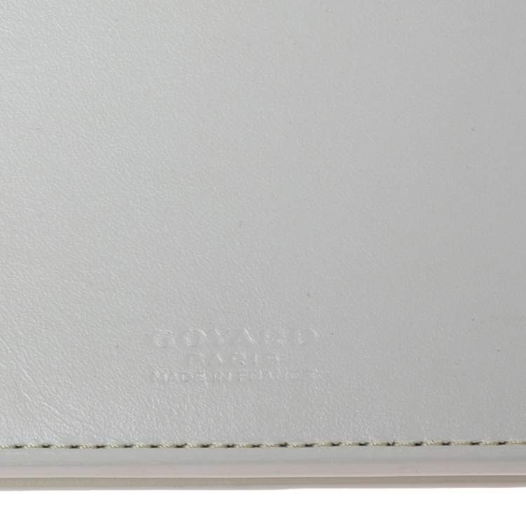 Pre Owned Goyard White Goyardine Coated Canvas Richelieu Wallet
