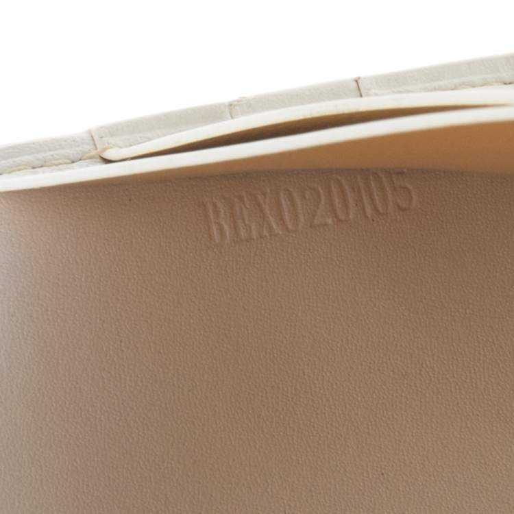 Pre Owned Goyard White Goyardine Coated Canvas Richelieu Wallet