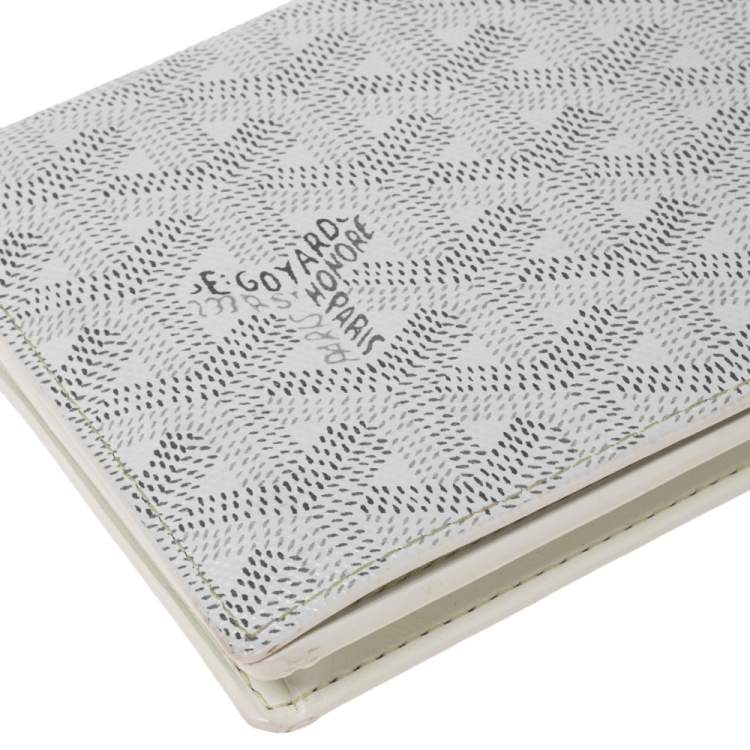 Pre Owned Goyard White Goyardine Coated Canvas Richelieu Wallet