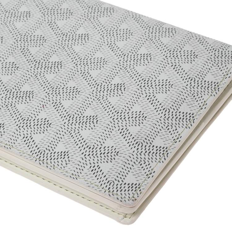 Pre Owned Goyard White Goyardine Coated Canvas Richelieu Wallet