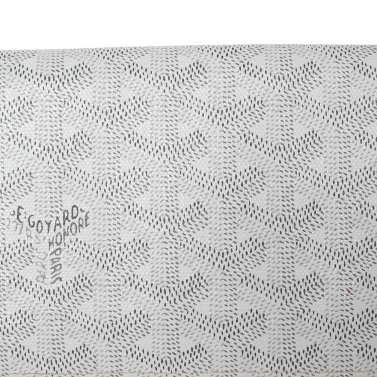 Pre Owned Goyard White Goyardine Coated Canvas Richelieu Wallet