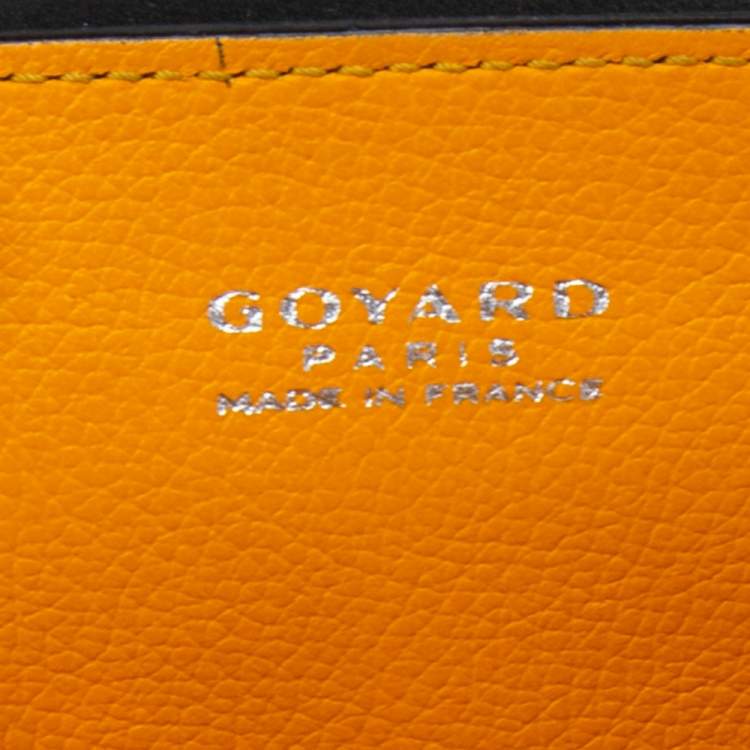 Pre Owned Goyard Black Goyardine Canvas and Leather Mini Saigon Top Handle Bag