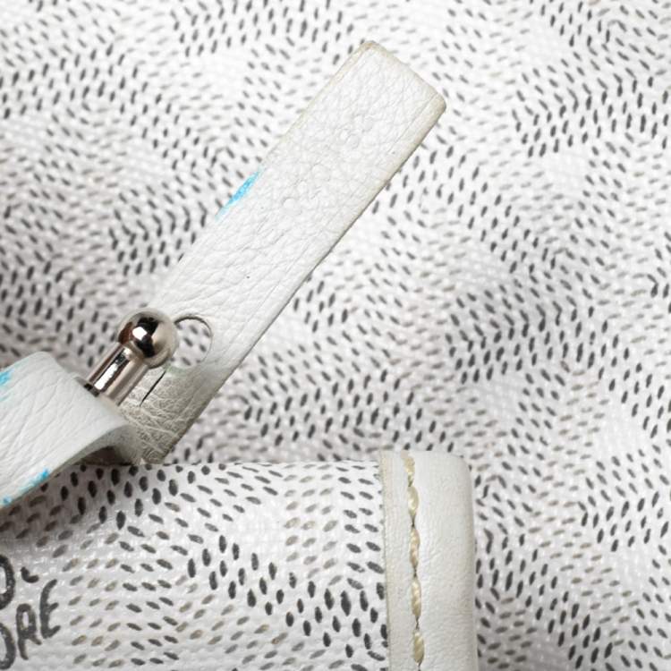 Pre Owned Goyard White Coated Canvas Saint Louis PM Tote 