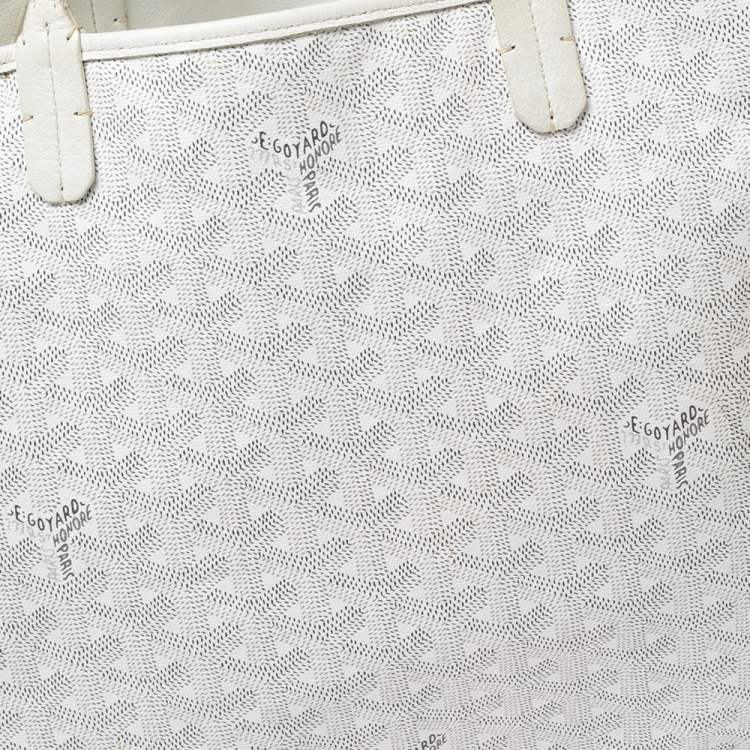 Pre Owned Goyard White Coated Canvas Saint Louis PM Tote 