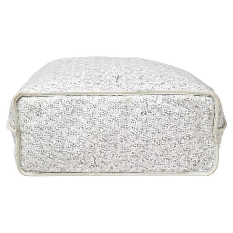Pre Owned Goyard White Coated Canvas Saint Louis PM Tote 