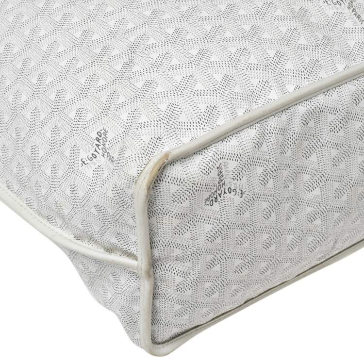 Pre Owned Goyard White Coated Canvas Saint Louis PM Tote 