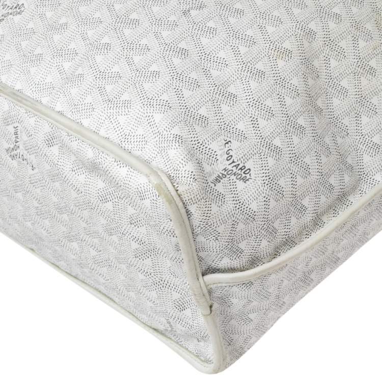 Pre Owned Goyard White Coated Canvas Saint Louis PM Tote 