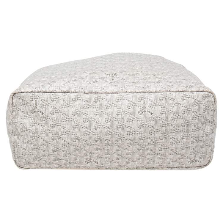 Pre Owned Goyard White Goyardine Coated Canvas St.Louis PM Tote