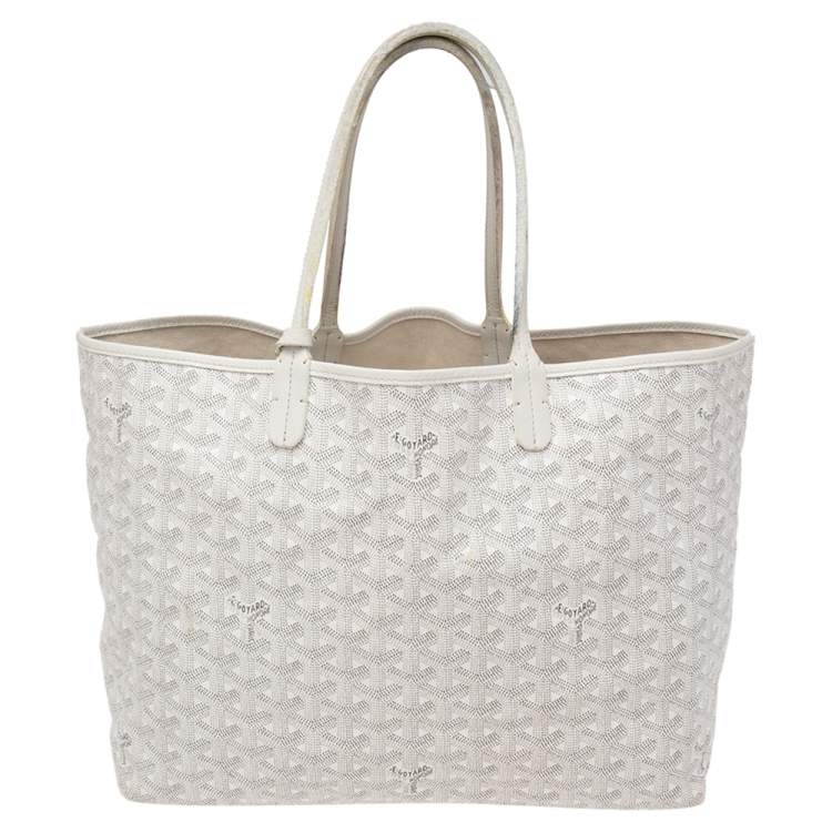 Goyard White Goyadine Coated Canvas St Louis PM Tote - OneLuxury