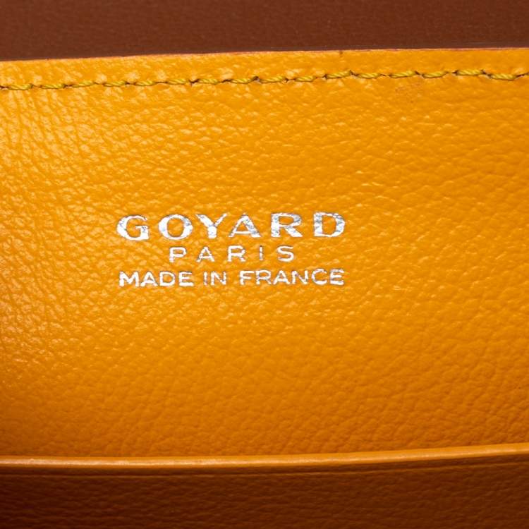 Pre Owned Goyard Brown Goyardine Coated Canvas and Leather Mini Saigon Top Handle Bag